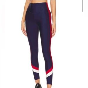 THE UPSIDE Ballpark 25" High Midi Pant In Navy Sz 4 NWT